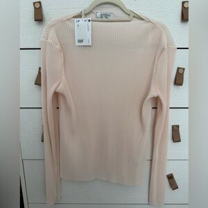Beautiful blush pink Ribbed Women's Top